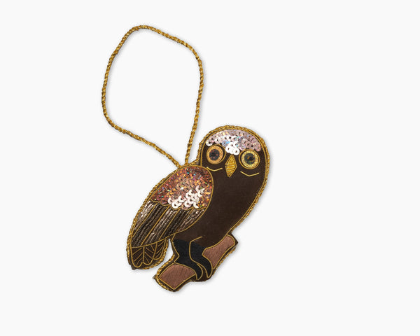 Photo of the Owl Ornament ensemble.