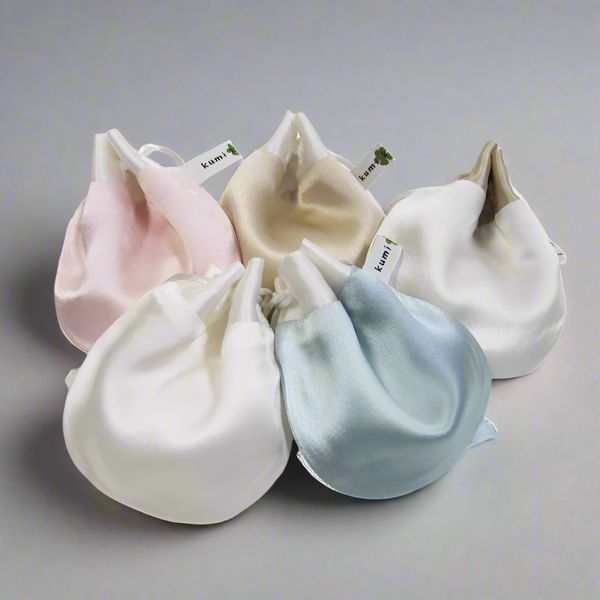 Photo of the Jasmine Scented Silk Sachet ensemble.