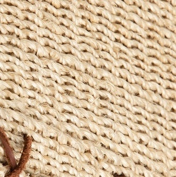 Close-up of Pigeon & Poodle Chelston hand towel tray set natural woven texture detail.