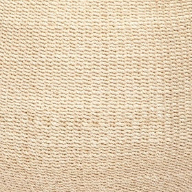 Close-up of ivory woven texture showing tight basket-weave pattern in natural fiber.
