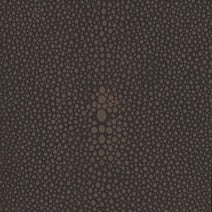 Close-up of dark brown pebbled texture material on Manchester bath canister.