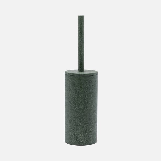 Pigeon & Poodle Manchester toilet brush holder in forest green textured finish.