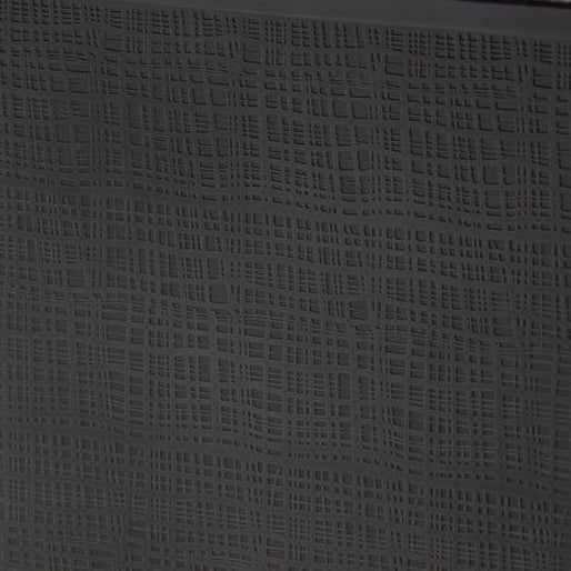 Close-up of charcoal linen-textured surface detail on the Remy bath canister.