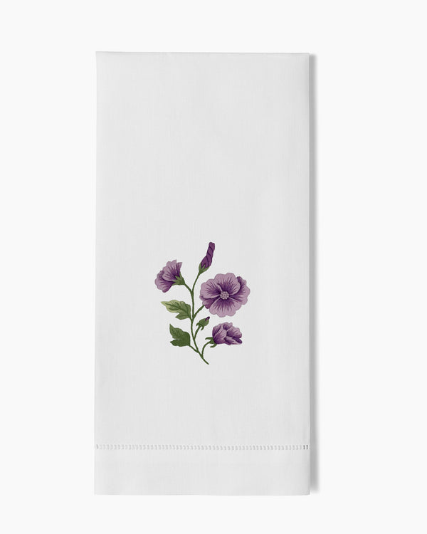 Photo of the Pansies Hand Towel ensemble.