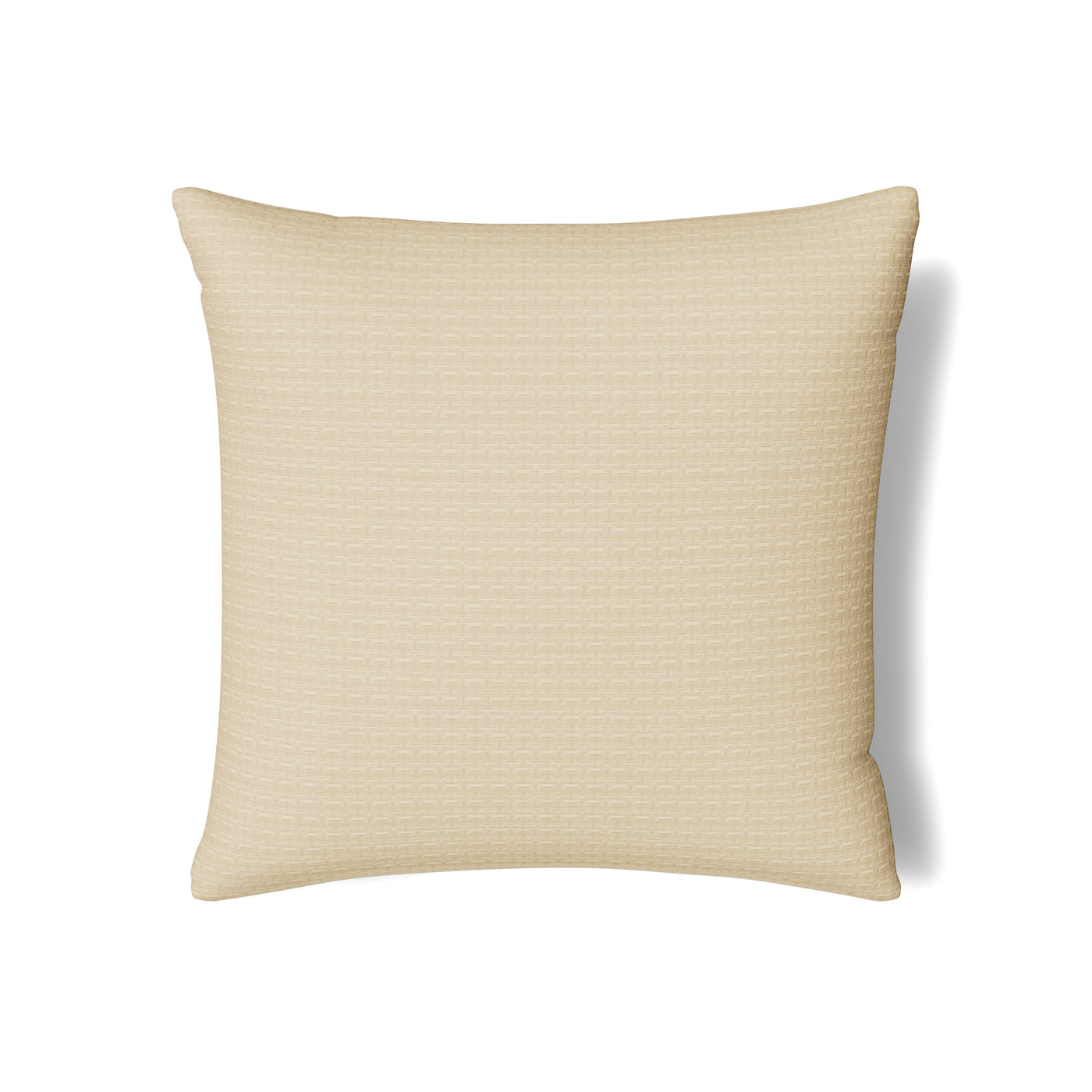 Ann Gish Pavilion sham in champagne, back view showing subtle woven texture.