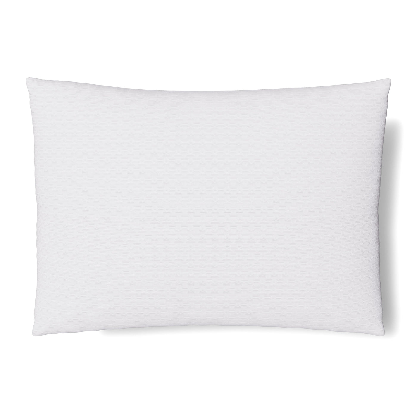 Close-up of Ann Gish Pavilion sham in white with subtle textured weave pattern.