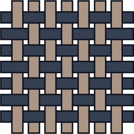 Diagram of a plain weave pattern