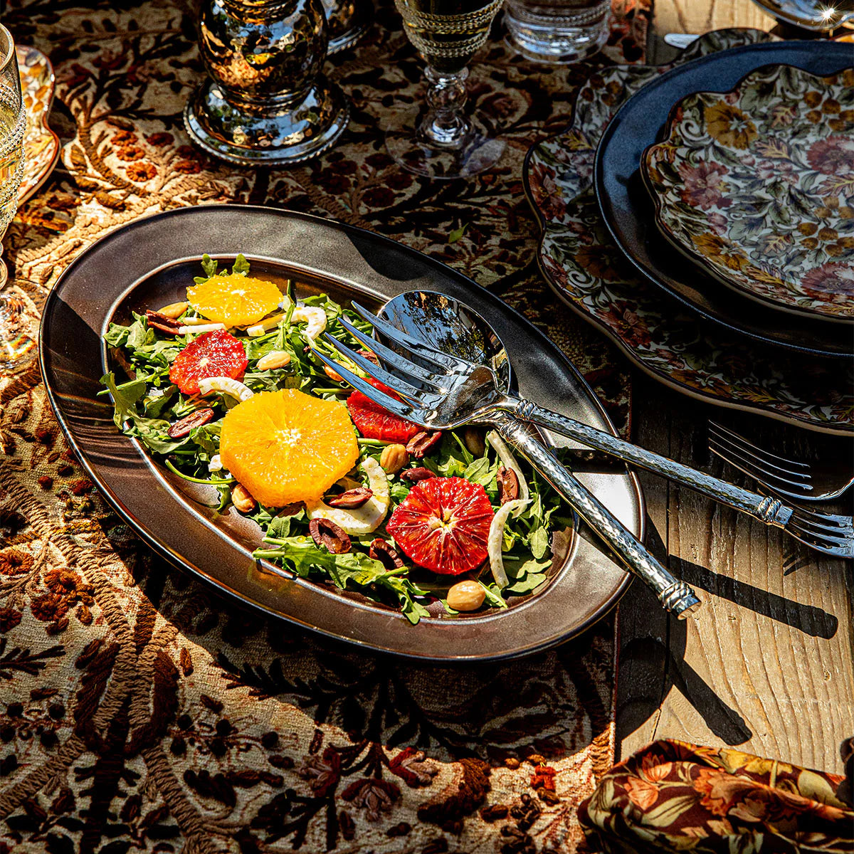 Pewter Stoneware | Oval Platter