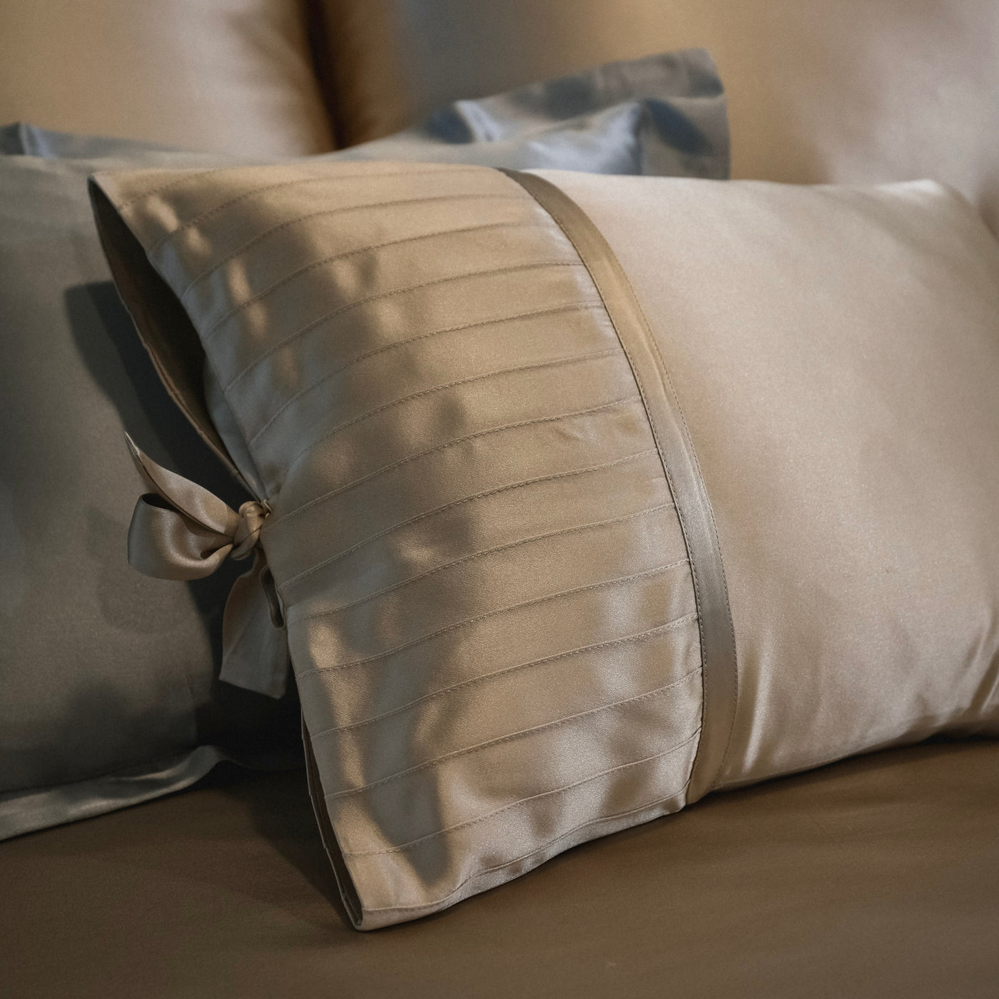 French Pleat Silk Shams