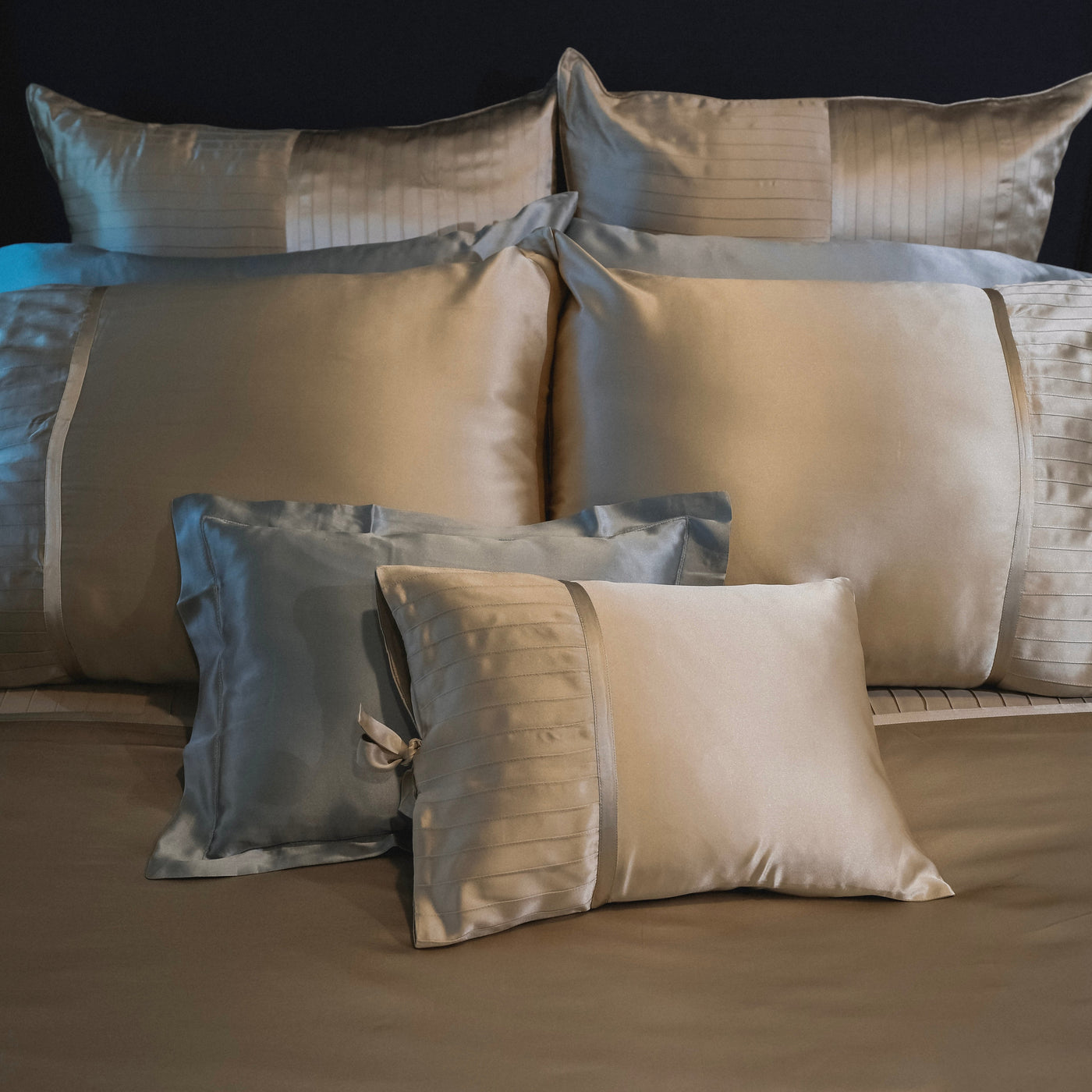 French Pleat Silk Shams