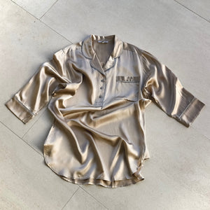 Photo of the Ashley Silk Nightshirt ensemble.