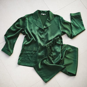 Photo of the Ashley Silk PJ Set ensemble.