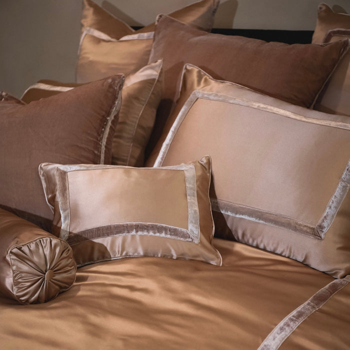 Photo of the Silk Velvet Pillow Shams ensemble.