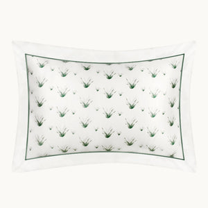 Photo of the Lily Of The Valley Silk Pillowcase ensemble.