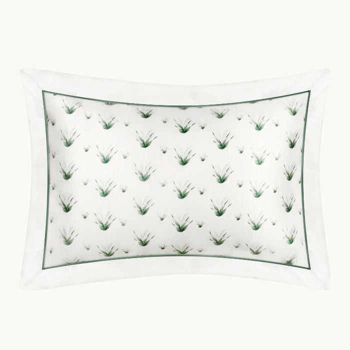Photo of the Lily Of The Valley Silk Pillowcase ensemble.