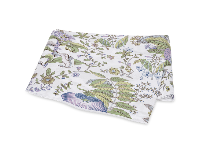 Photo of the Pomegranate Schumacher Collection | Flat Sheet ensemble.