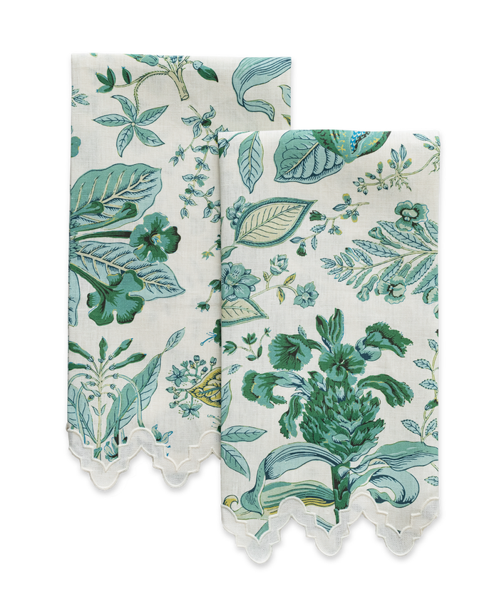 Photo of the Pomegranate | Linen Guest Towel Set ensemble.