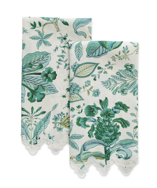 Photo of the Pomegranate | Linen Guest Towel Set ensemble.