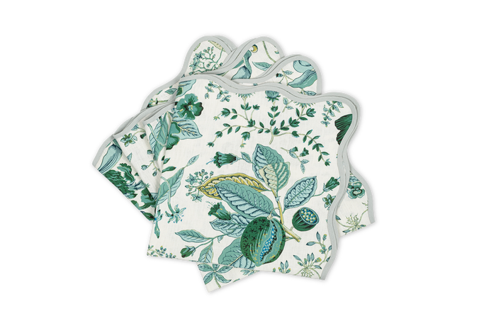 Photo of the Pomegranate Linen | Napkin Set ensemble.