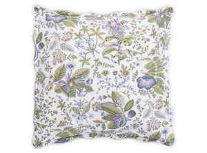 Photo of the Pomegranate Schumacher Collection | Quilted Euro Pillow Sham ensemble.