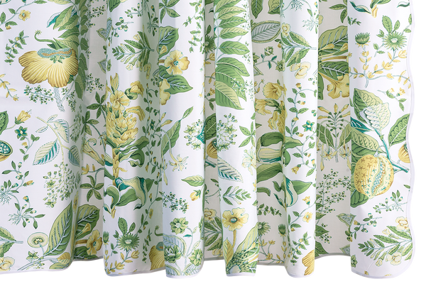 Photo of the Pomegranate Shower Curtain ensemble.