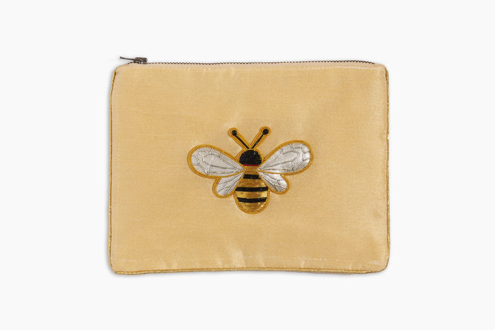 Photo of the Bee Zipper Pouch ensemble.