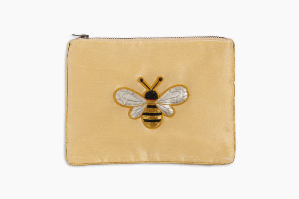 Photo of the Bee Zipper Pouch ensemble.