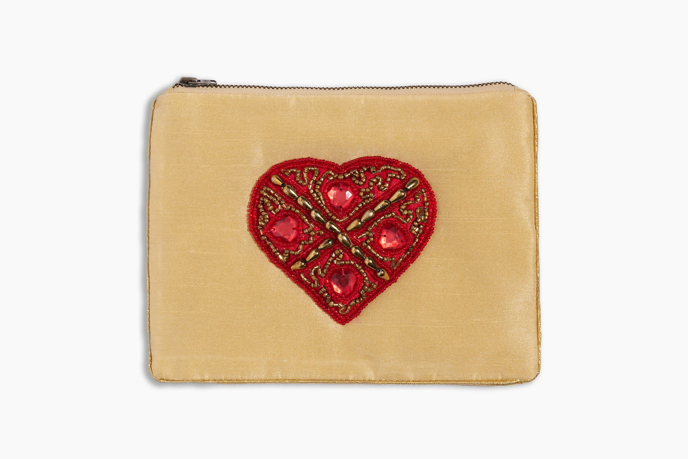 Red Heart Zipper Pouch