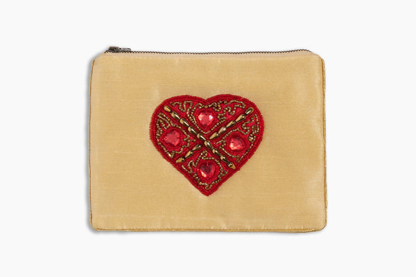 Photo of the Red Heart Zipper Pouch ensemble.