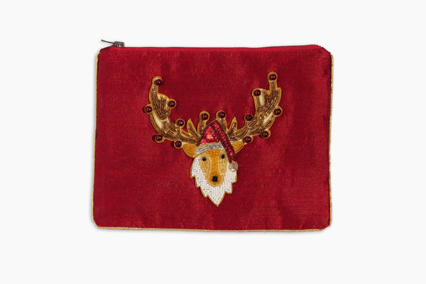 Photo of the Ornament Antlers Zipper Pouch ensemble.