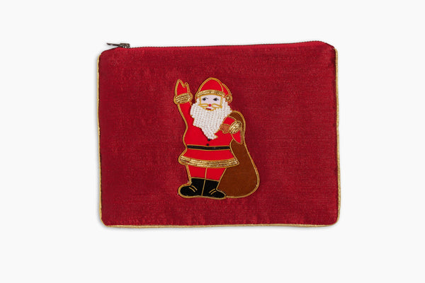 Photo of the Santa Zipper Pouch ensemble.