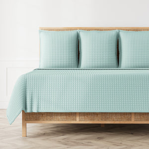 Photo of the Ready-to-Bed 2.0 | Quilted Coverlet ensemble.