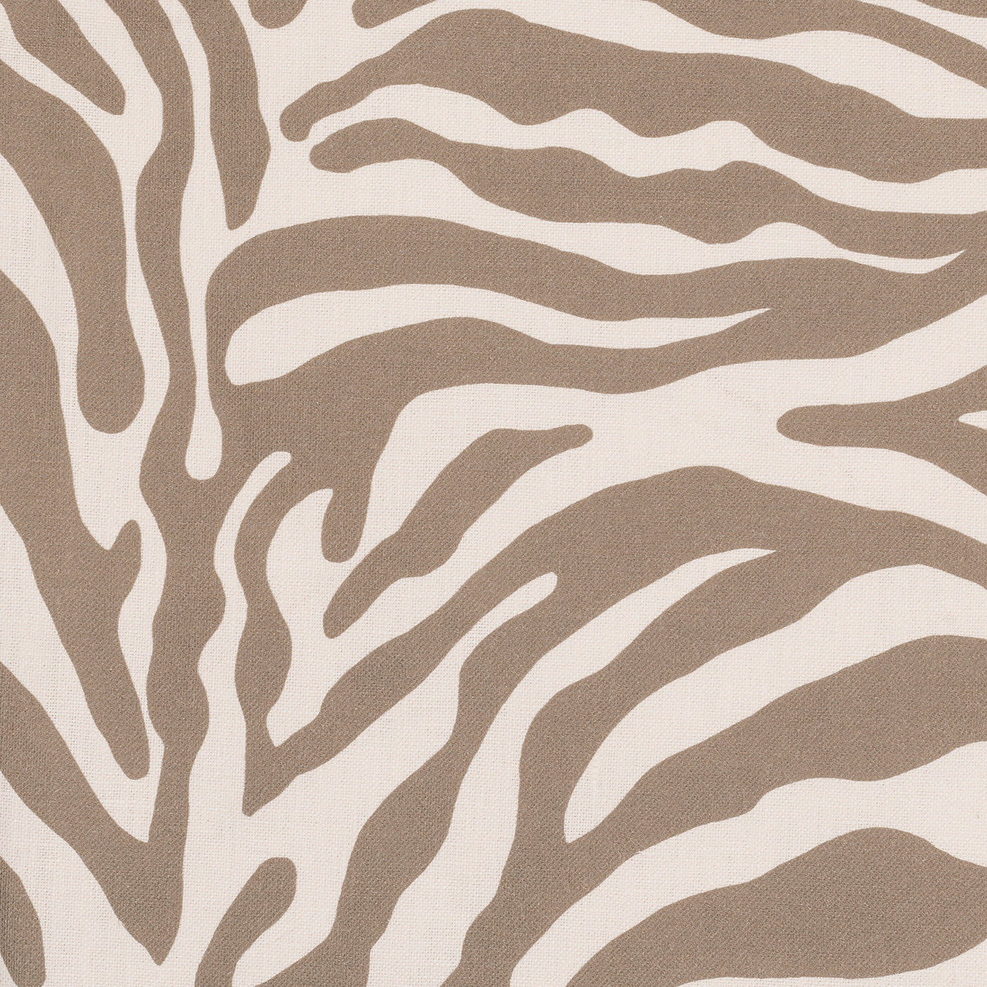 Close-up of the Regine Placemat Set by Matouk, showcasing decorative printed linen with a beige and white stylized zebra motif.