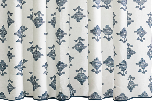 Photo of the Rubia Shower Curtain ensemble.