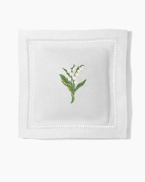 Photo of the Lily of the Valley Botanical Sachet ensemble.