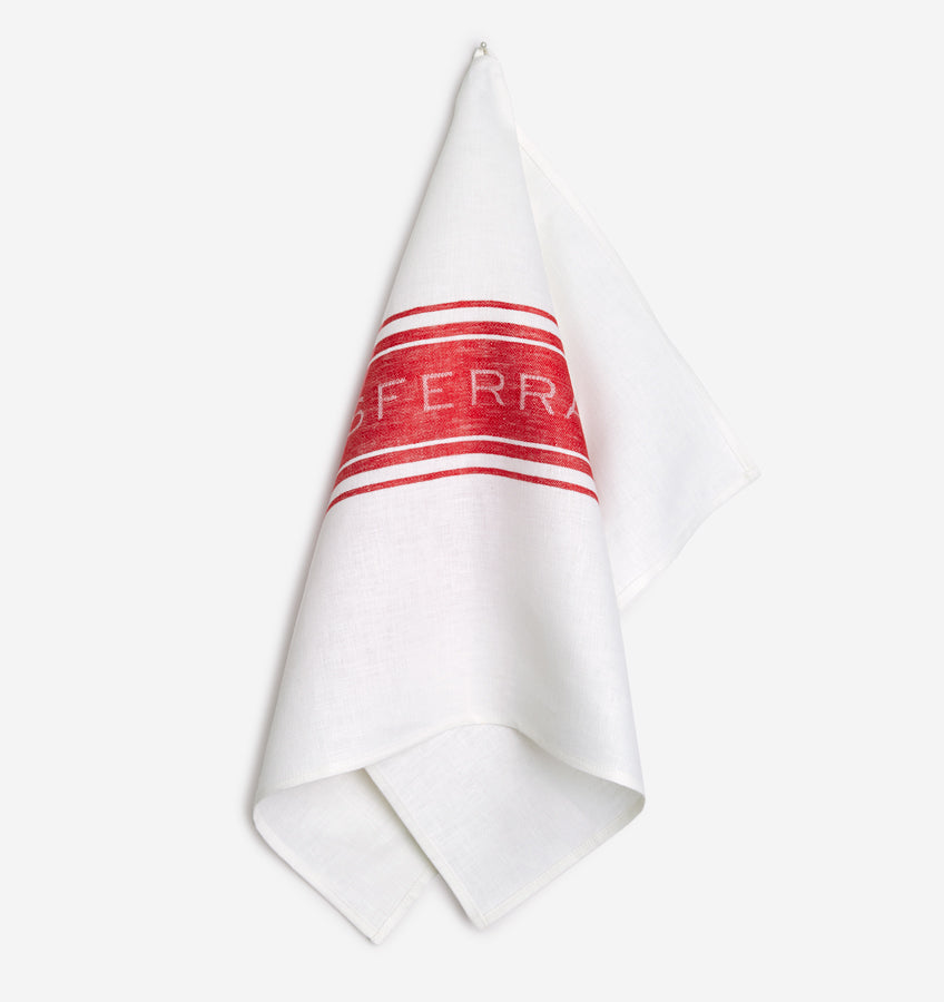 Parma | Kitchen Towel White/Red
