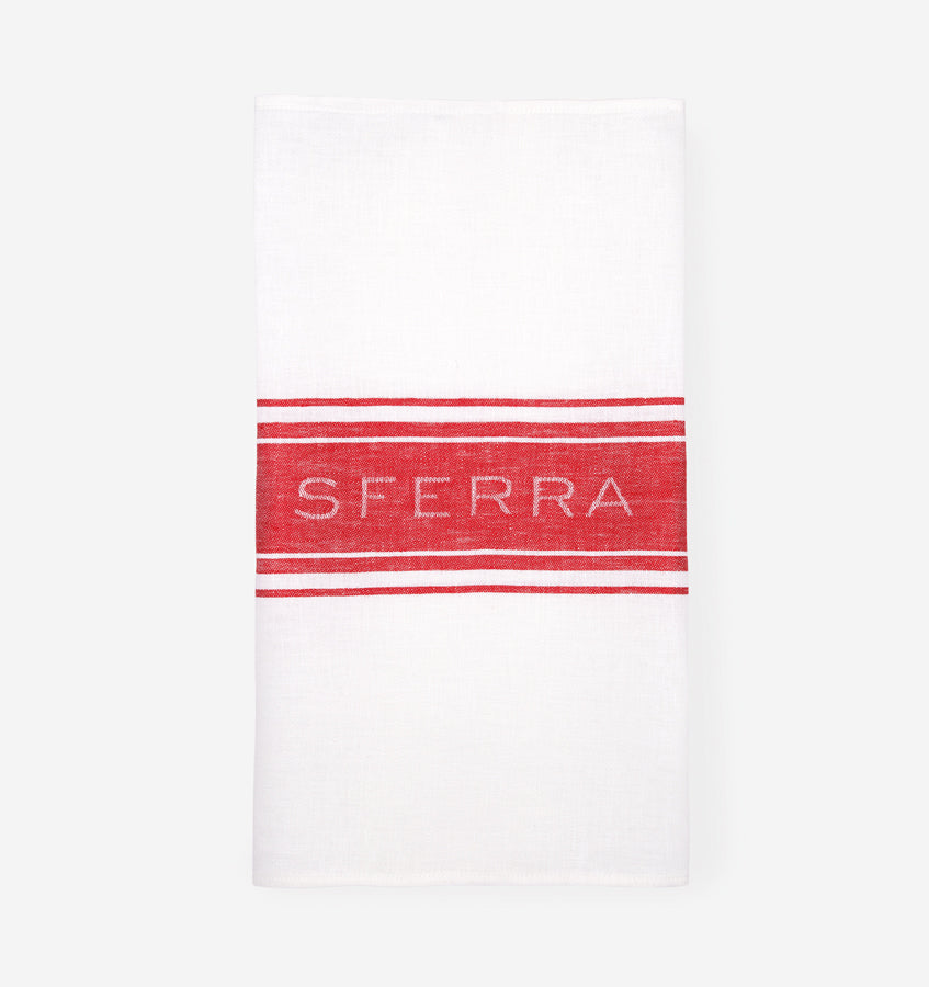 Parma | Kitchen Towel White/Red