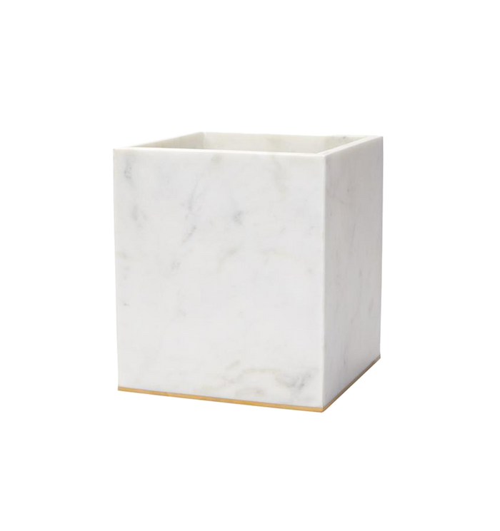 Photo of the Pietra Marble | Waste Basket ensemble.