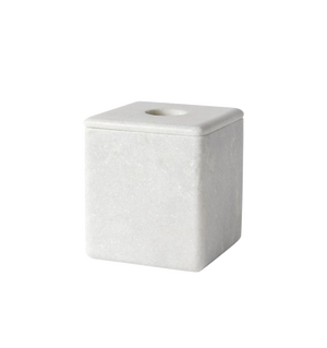 Photo of the Velina Marble | Tissue Holder ensemble.