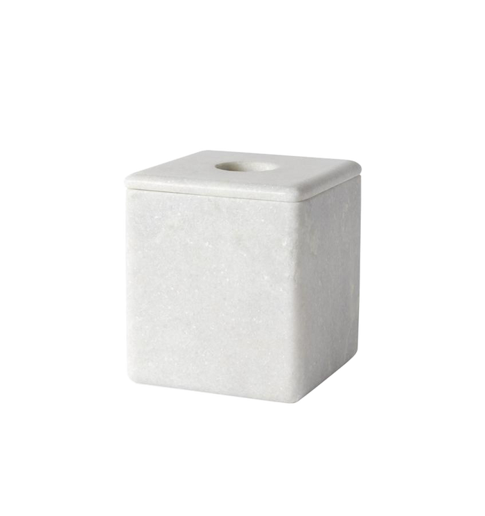 Photo of the Velina Marble | Tissue Holder ensemble.
