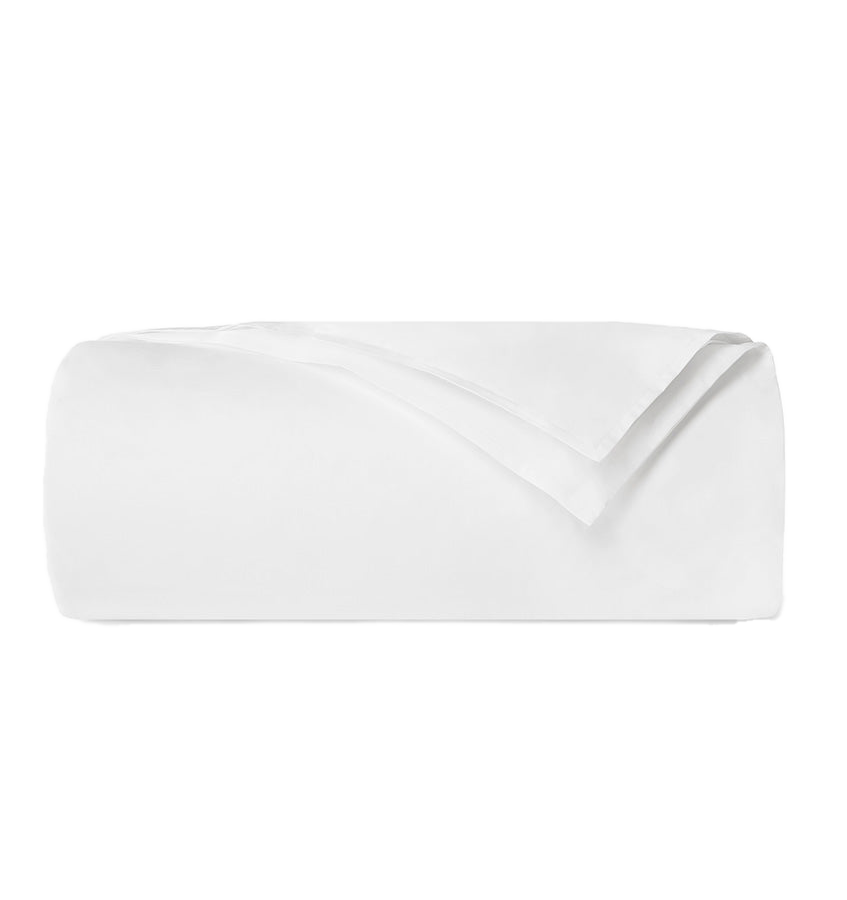 Sferra Giza 45 Corto percale duvet cover folded in white.