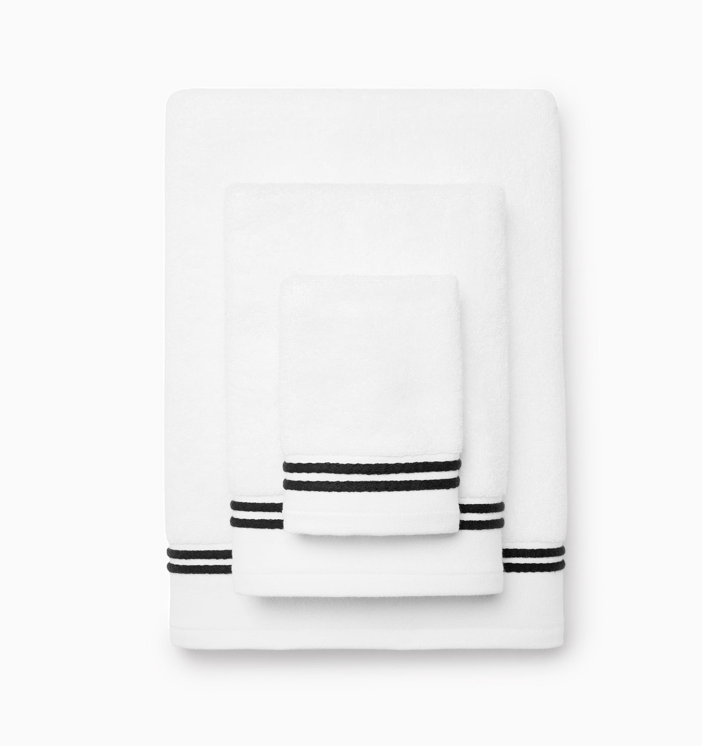 Sferra Aura Nuova | Hand Towel White/Black