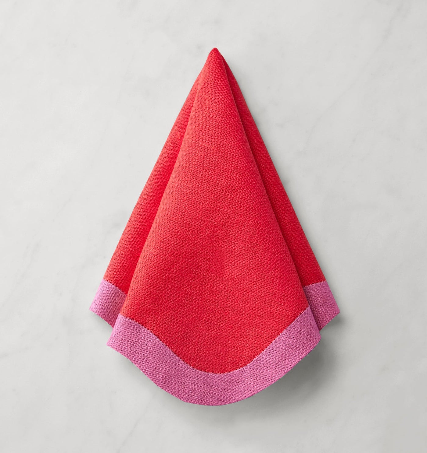 Sferra Ondulato | Dinner Napkin Poppy/Flamingo