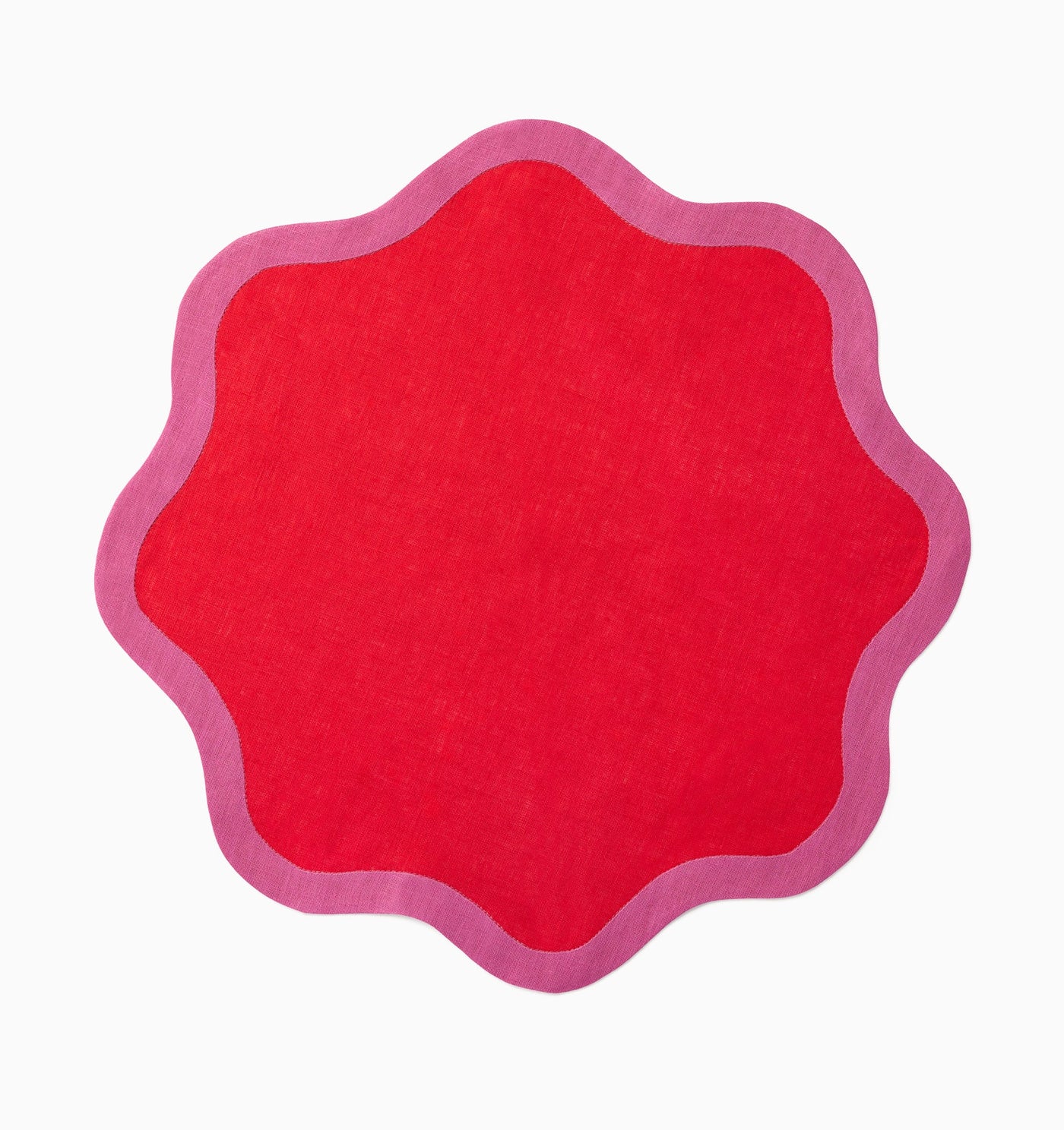 Sferra Ondulato | Dinner Napkin Poppy/Flamingo