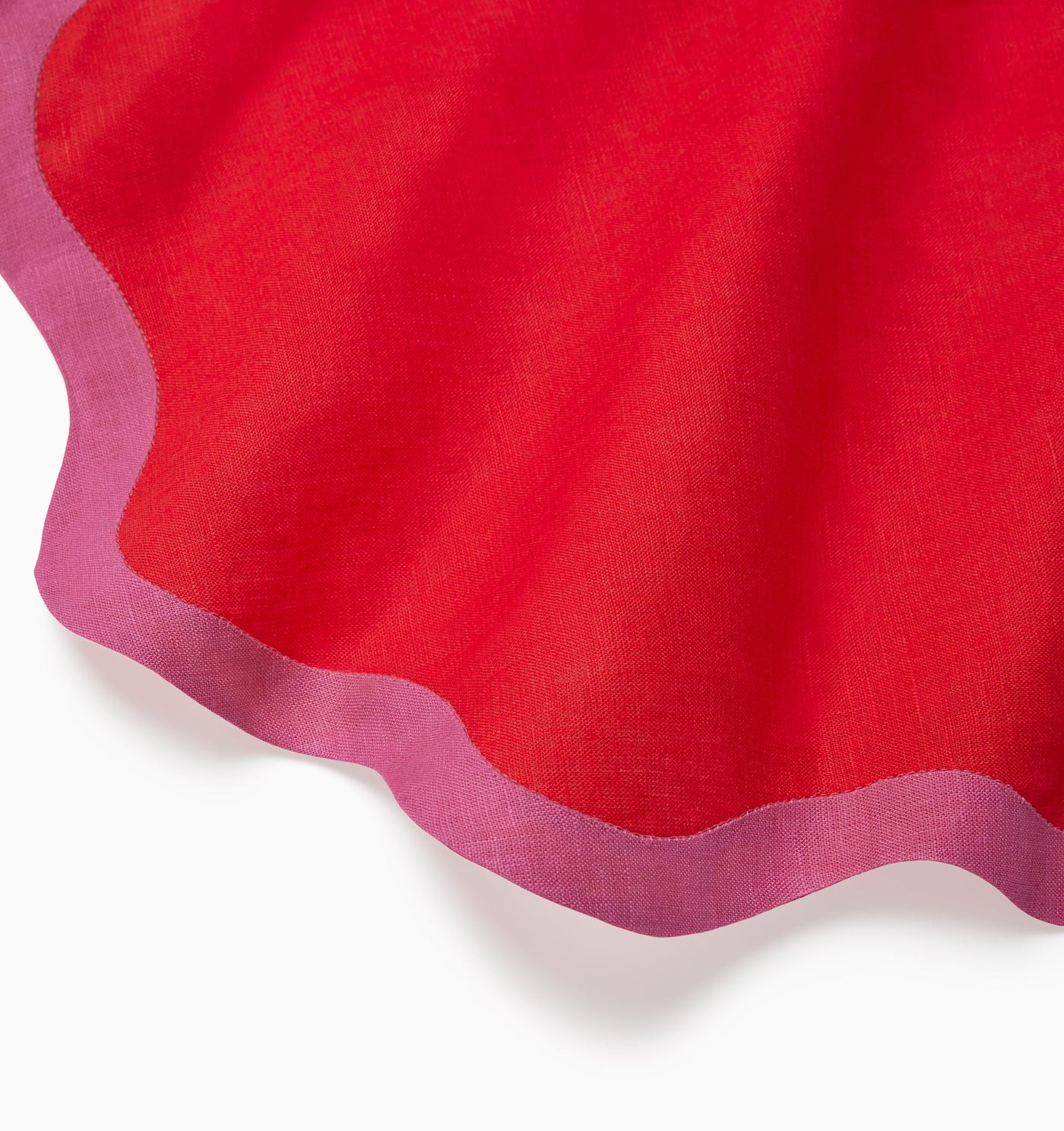 Sferra Ondulato | Cocktail Napkin Poppy/Flamingo