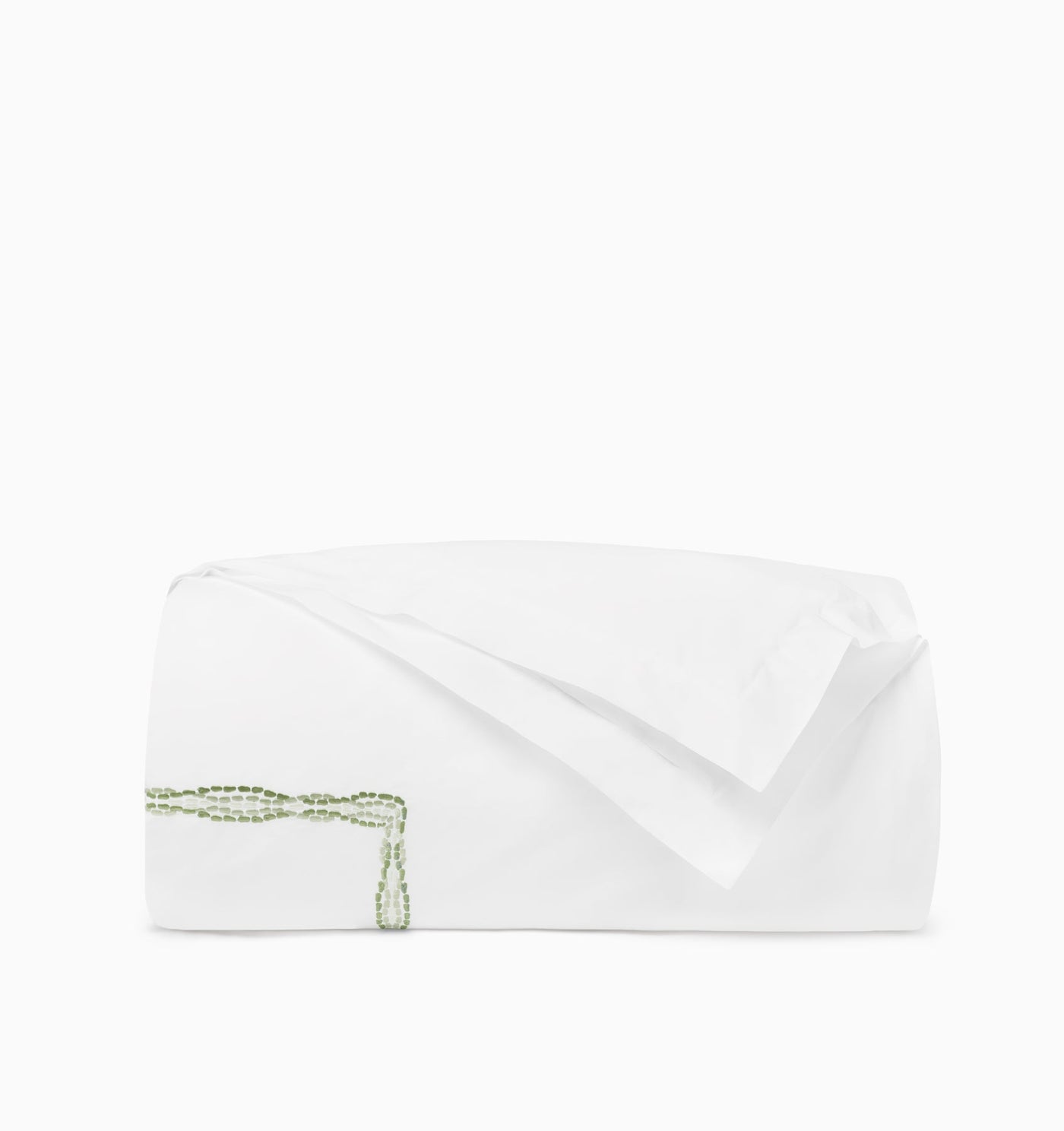 Sferra Cobblestones Embroidered | Duvet Cover White/Green