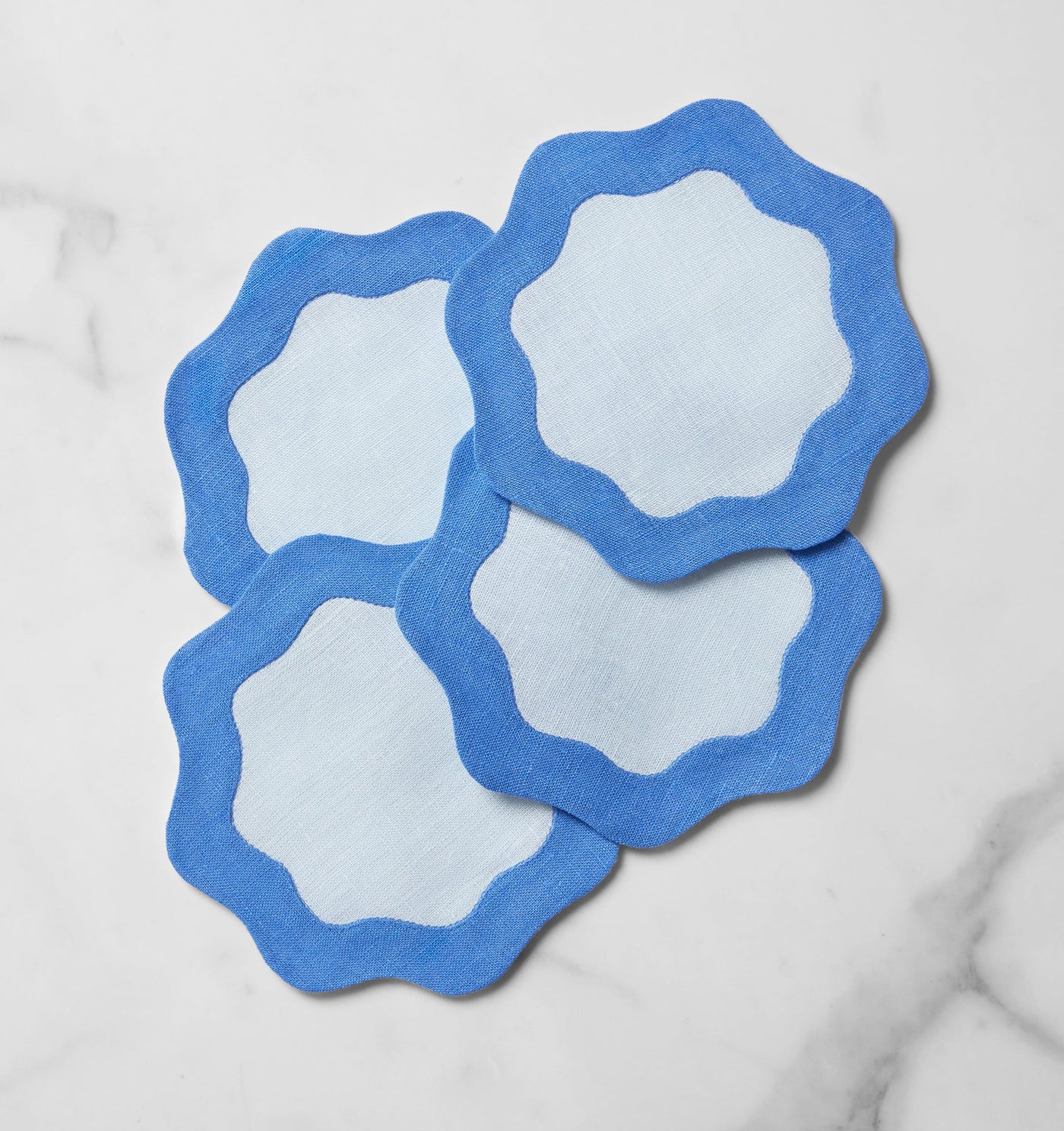 Sferra Ondulato | Cocktail Napkin Sky/Cobalt