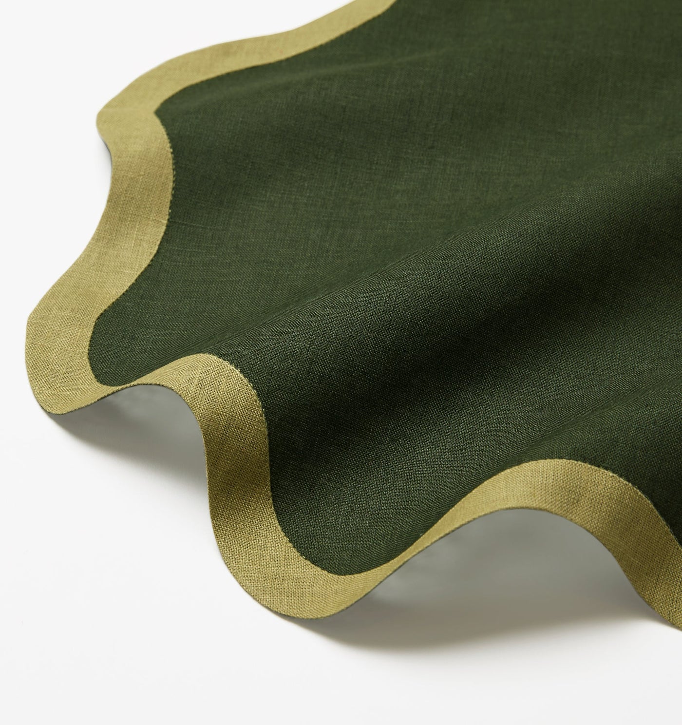 Sferra Ondulato | Cocktail Napkin Forest/Celadon