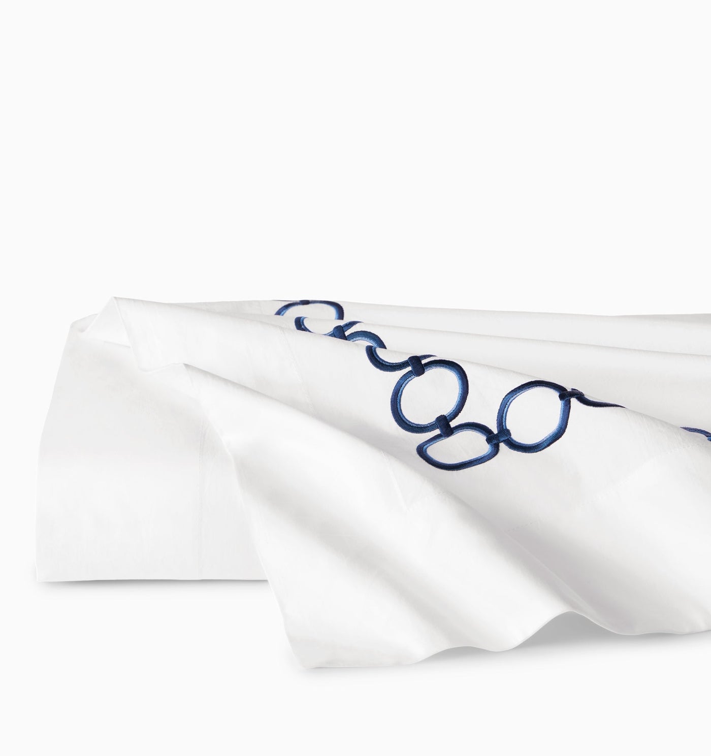 Sferra Catena | Flat Sheet White/Navy