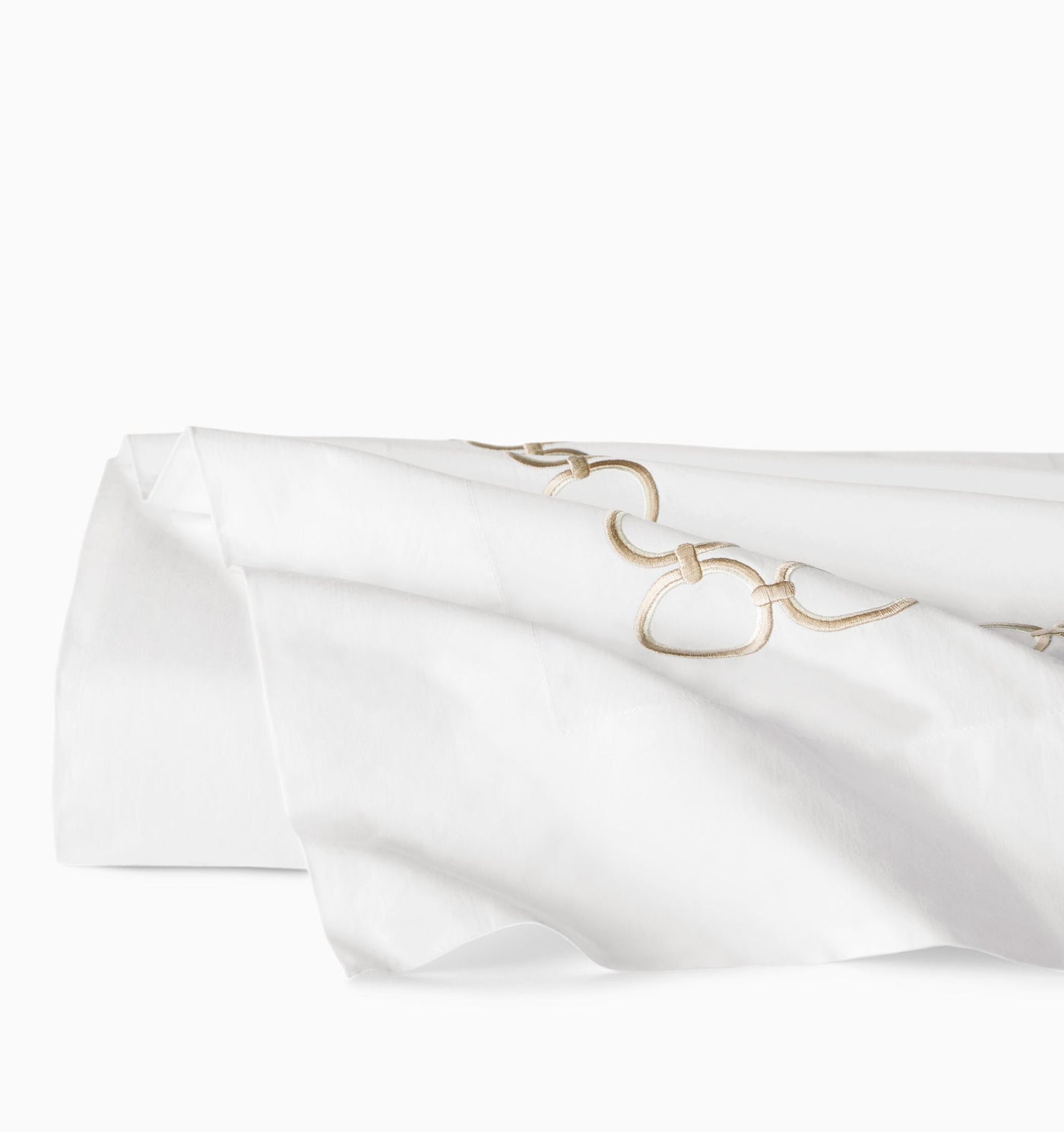 Sferra Catena | Flat Sheet White/Sand